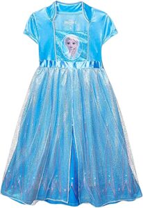 A tea dress styled after Elsa from Disney's Frozen.