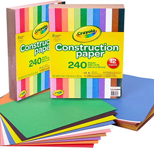 Construction paper for toddler crafts.