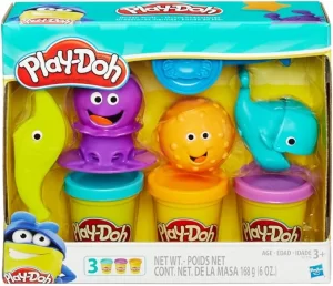 Cute sea creature-themed playdough set