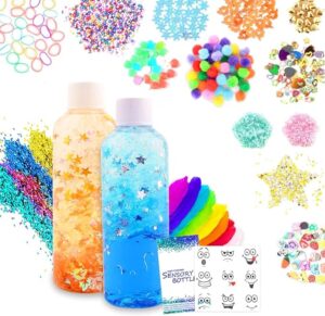 Sensory bottle kit for car rides