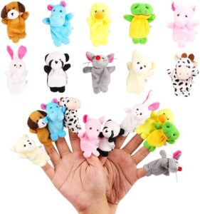 Finger puppets for car ride activities