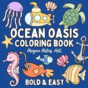 Ocean-themed coloring book